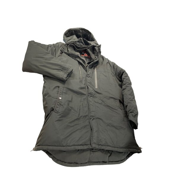 Spire Mens Black faux fur Hooded Winter Parka heavy winter coat 5XL SKU 9338 - Picture 14 of 16